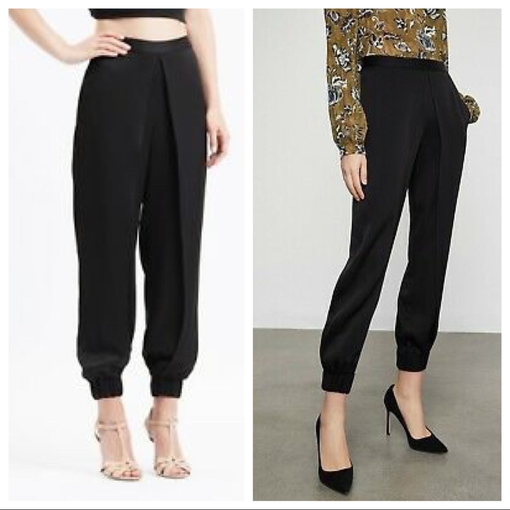 BcbgMaxazria Wrap-Front Relaxed Skinny Jogger Pant